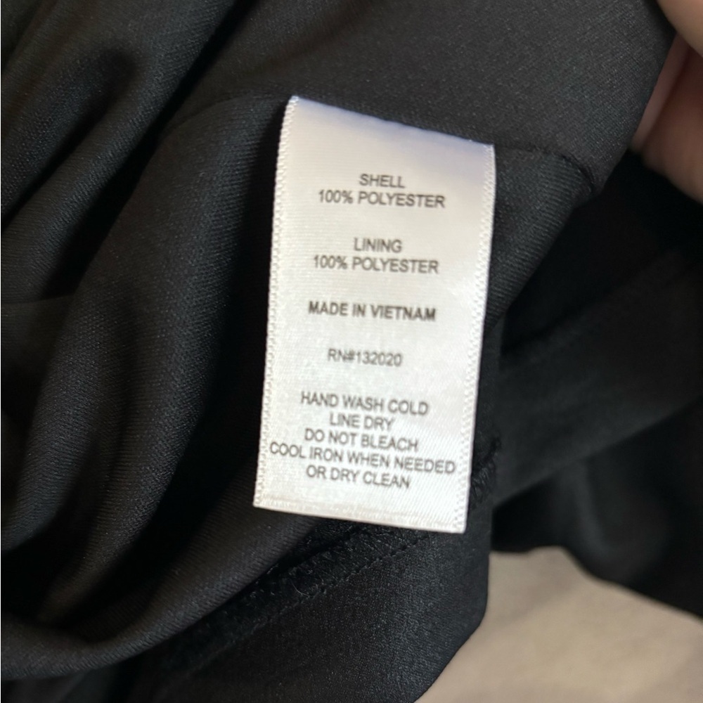 NWT Lovely Adrianna Papell Black Satiny Wrap Top Style Cocktail Sheath Dress 10 - Picture 5 of 7